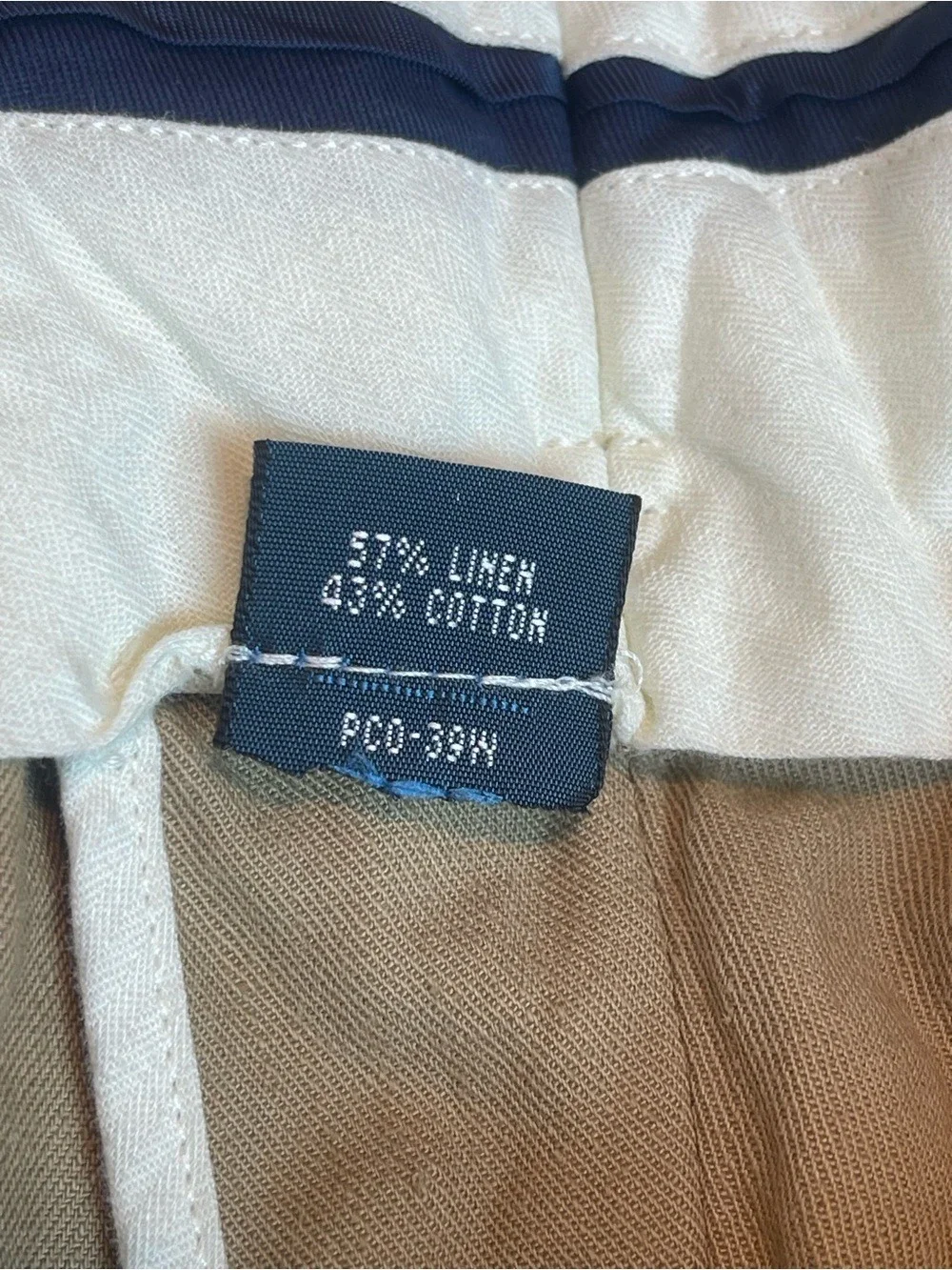 Polo Ralph Lauren The Preston Pant Linen Blend Chino Khaki Trousers 38x34 NWT